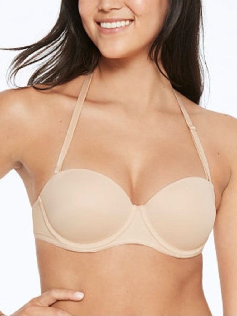 PINK Victoria's Secret Nude Wear Everywhere Multi-Way Push-Up Underwire Bra 34D